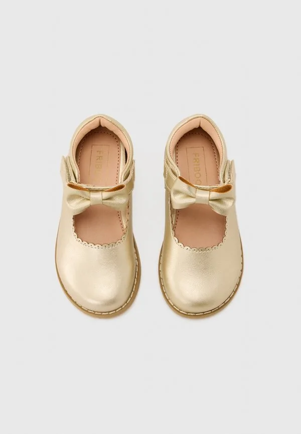 Балетки с ремешком на щиколотке, золотистого цвета Friboo, Gold-Coloured — фото 4