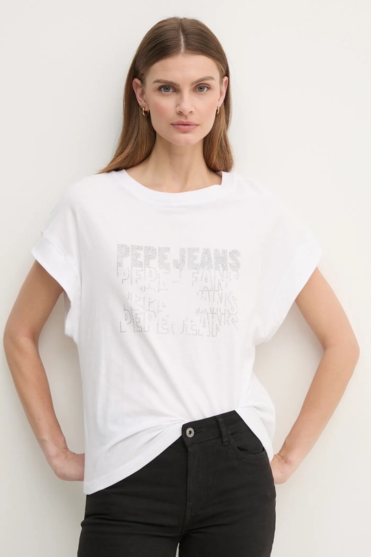 

Футболка хлопковая LIRA Pepe Jeans, белый