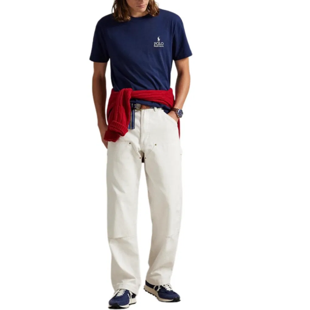 Футболка Polo Ralph Lauren Classic Version темно-синяя — фото 3