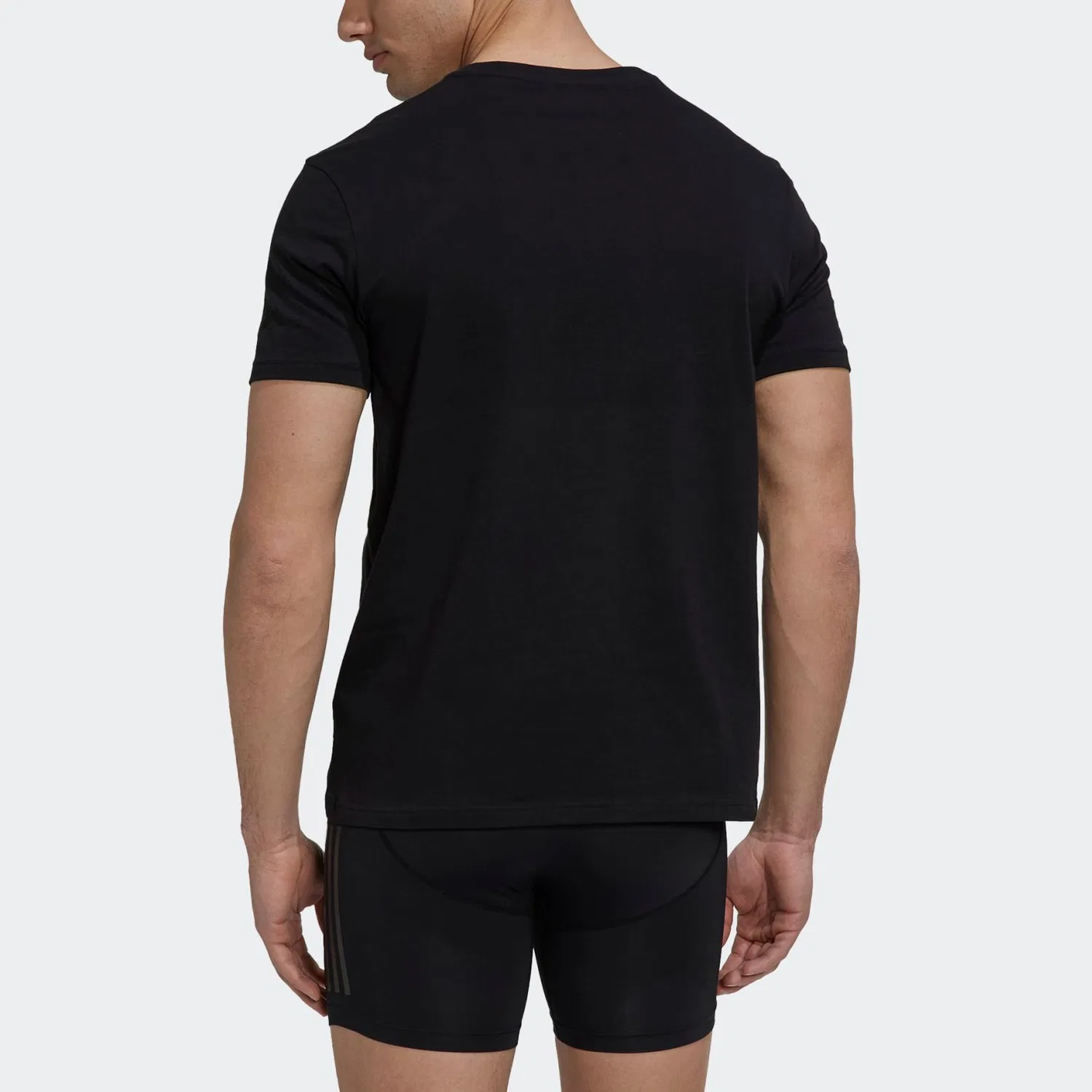 Футболка Active Flex Cotton Crewneck 3 Pack Black Adidas — фото 3