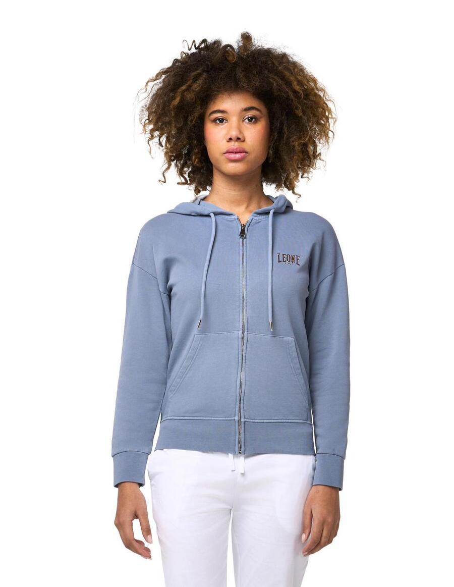 

LEONE 1947 APPAREL Женская толстовка с капюшоном на молнии Leone Blue