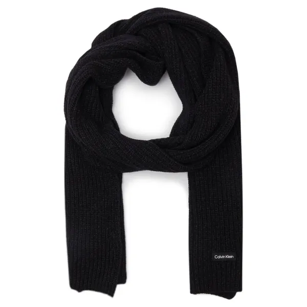 

Шерстяной шарф Calvin Klein, черный