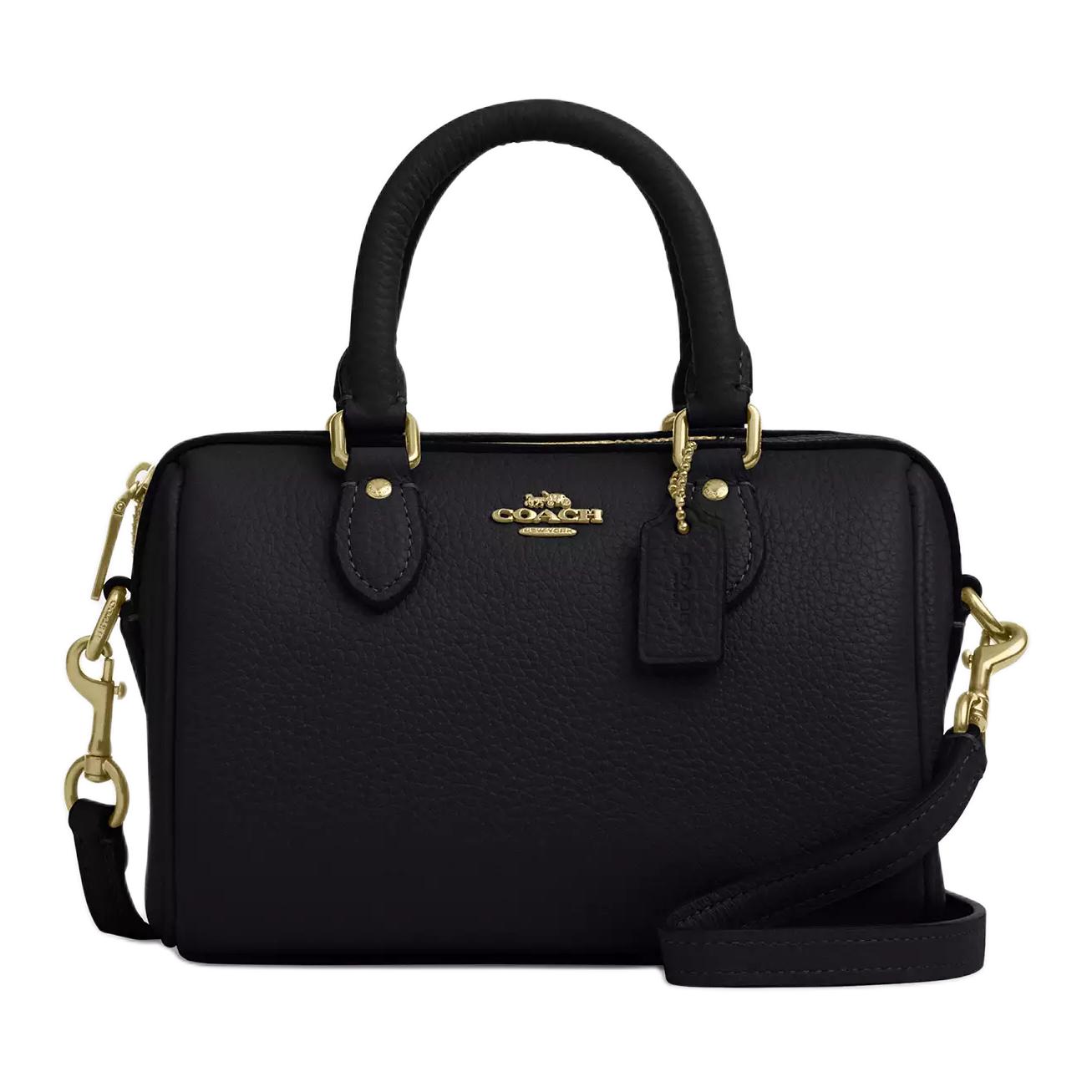 

COACH Rowan Кожаная Сумка Маленькая Женская Black