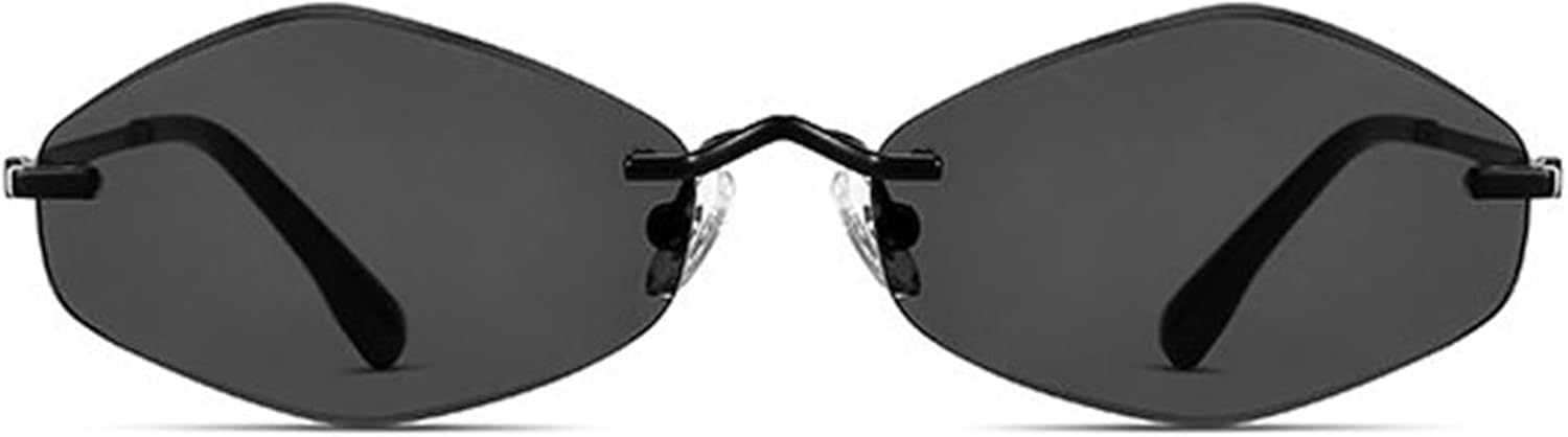 

Маленькие солнцезащитные очки в металлической оправе, шестиугольные, без оправы, для женщин, роскошные, модные, в стиле панк, многоугольные, без оправы, солнцезащитные очки для женщин helena, C1