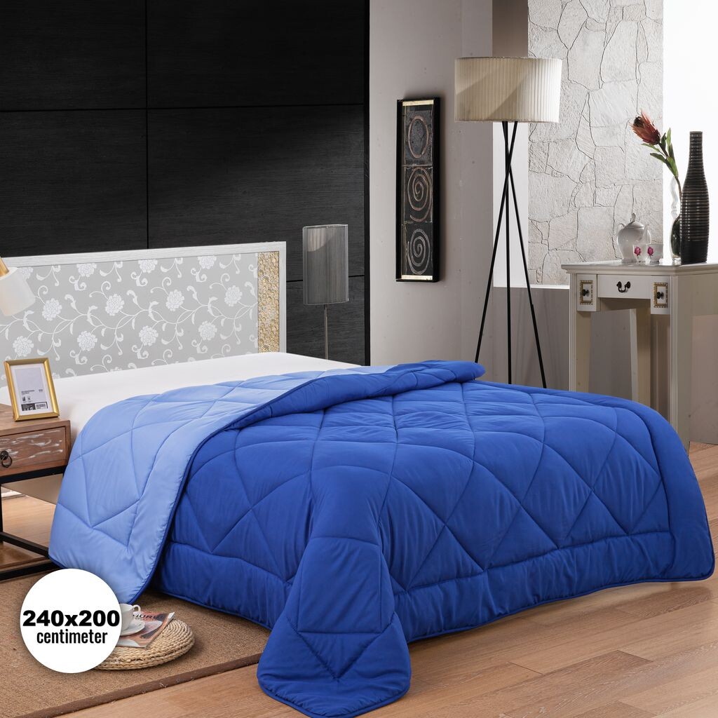 

Herzberg HG-2420BCO: Двухцветное одеяло из микрофибры - 240x200см синий