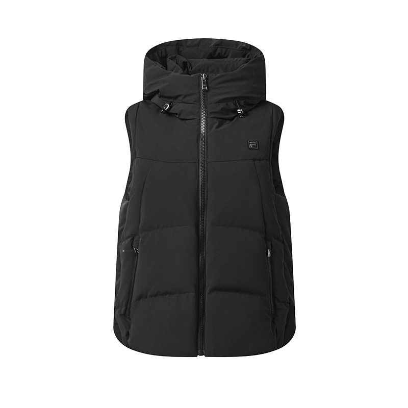 

FILA Белая пуховая жилетка женская, Jet Black