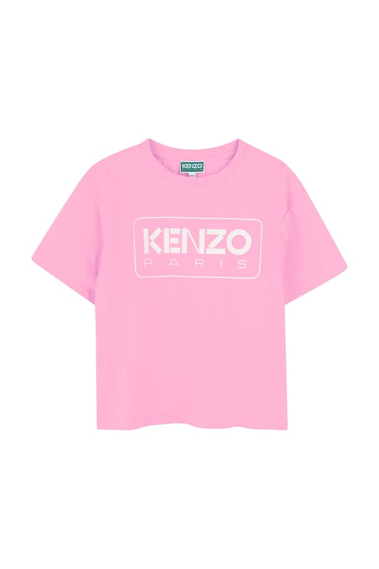 

Хлопковая футболка детская Kenzo Kids, розовый