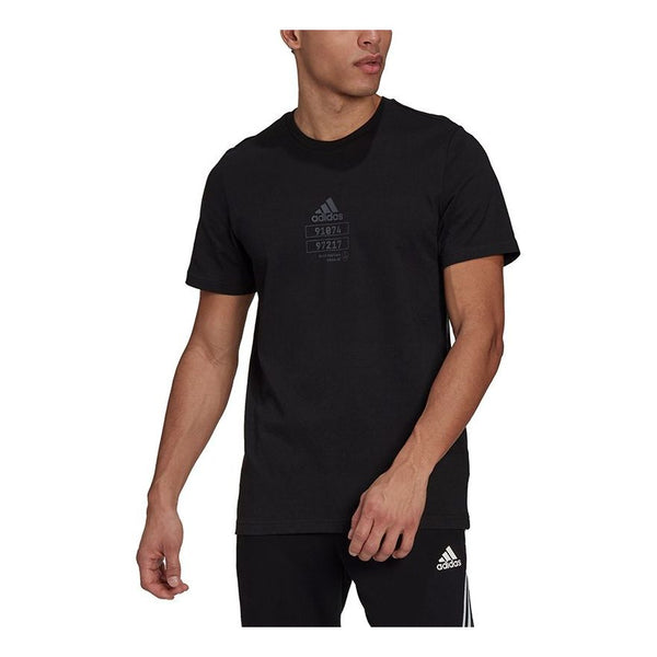 

Футболка adidas Tech Refl Tee M Running Athleisure Casual Sports Round Neck Short Sleeve Black, черный