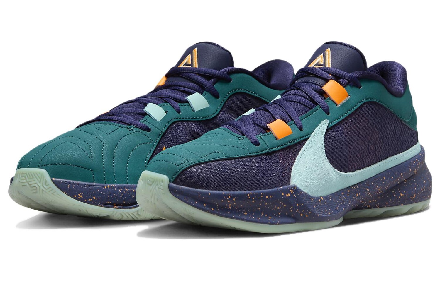 Мужские баскетбольные кроссовки Nike Freak 5, Голубой фиолетовый — фото 2