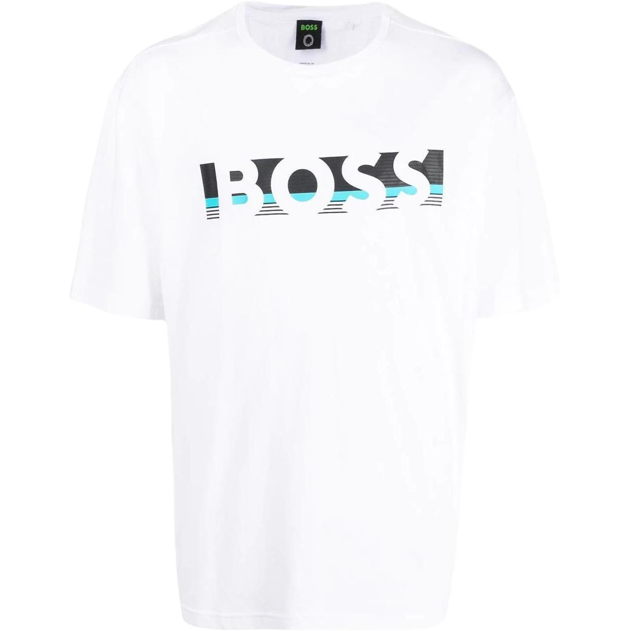 

Hugo Boss Мужская белая футболка SS22, Белый, Hugo Boss Мужская белая футболка SS22