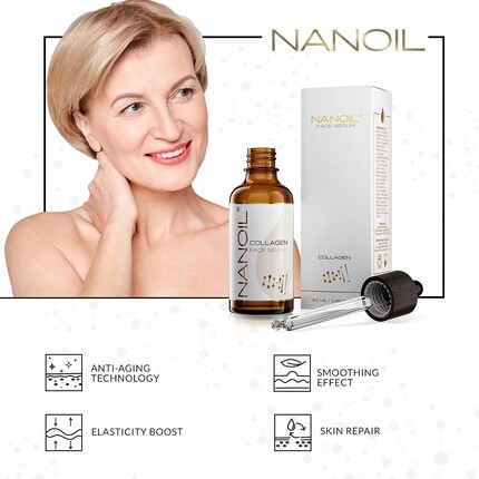 Сыворотка Nanoil — Collagen Face Serum Разглаживающая и омолаживающая антивозрастная с коллагеном — фото 2