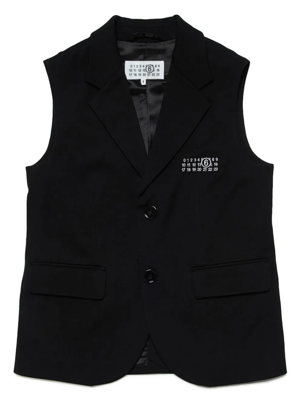 

Жилет с вышитым логотипом MM6 Maison Margiela Kids, черный