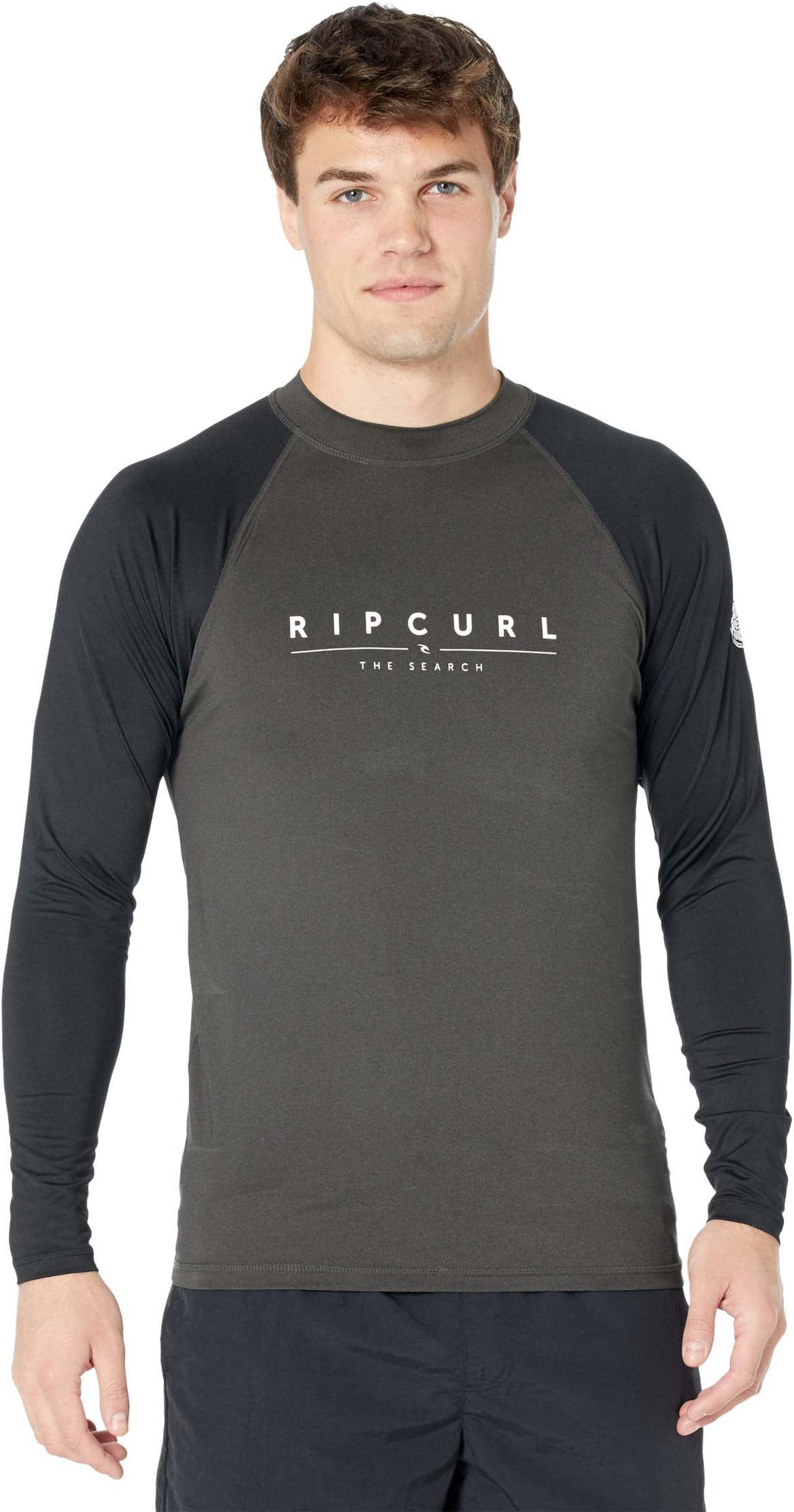 

Плавки Rip Curl Shockwaves Relaxed Long Sleeve UV Tee, цвет Black Marled