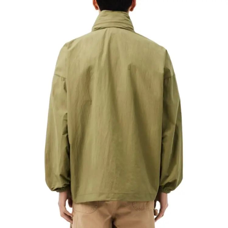 LACOSTE Ветровка с водоотталкивающим покрытием, Army Green — фото 4