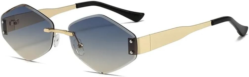 

Модные овальные солнцезащитные очки для женщин, роскошные, в винтажном стиле, с металлической оправой, в стиле панк, с защитой от УФ-излучения UV400 TOIPASTN, S15507-c3