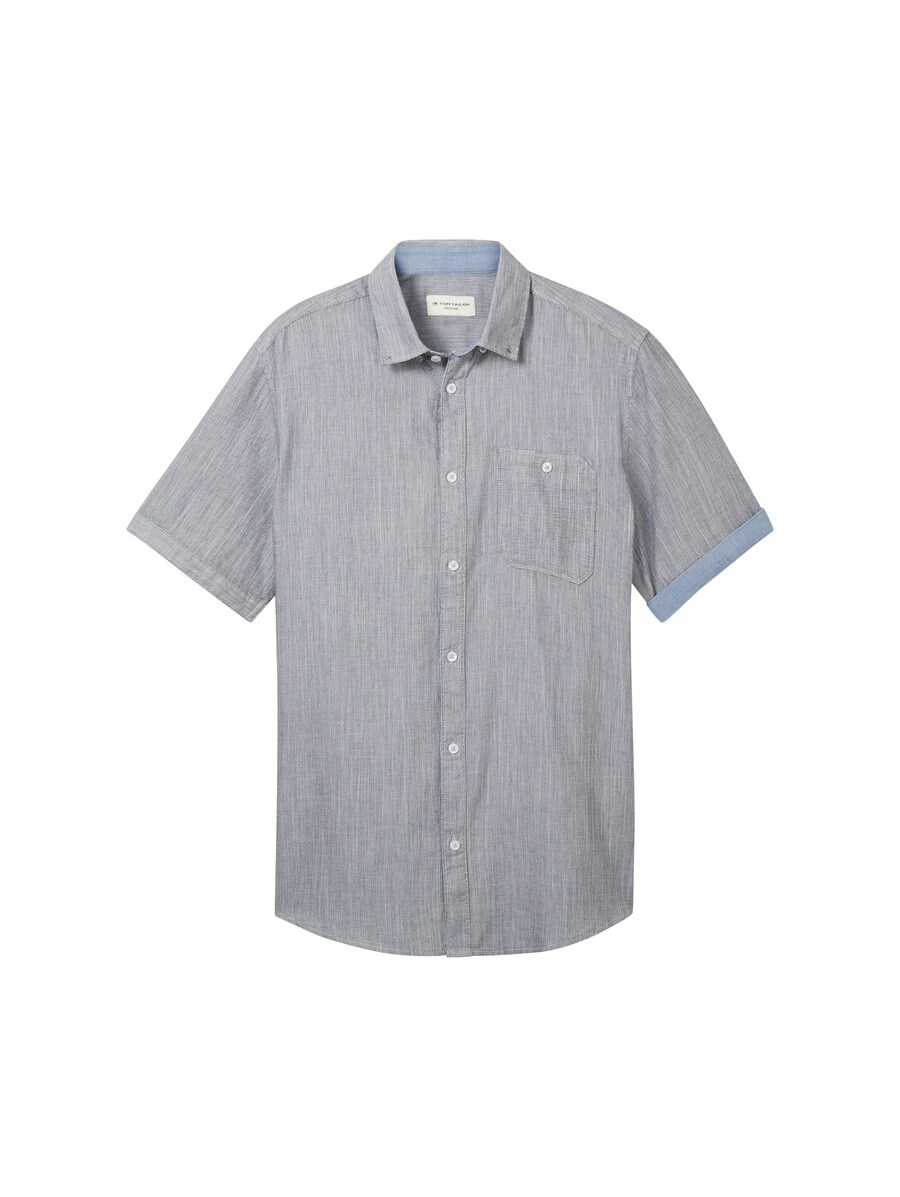 

Рубашка обычного кроя на пуговицах TOM TAILOR, цвет Smoke blue/Blue denim