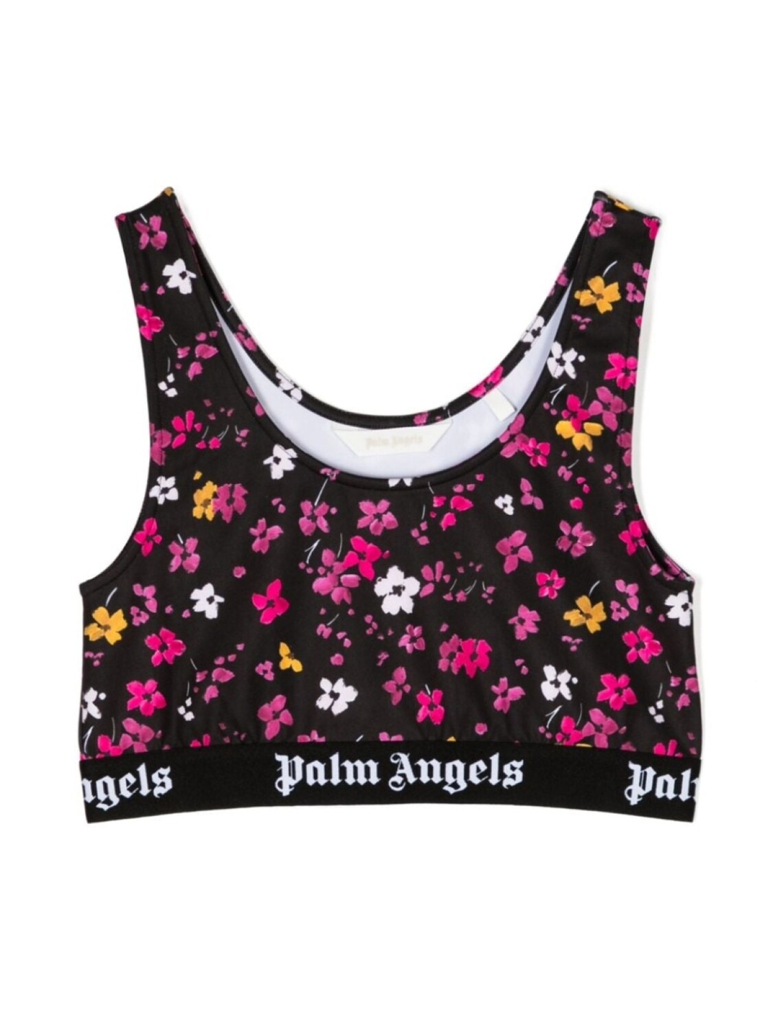 

Palm Angels Kids укороченный топ с цветочным принтом, черный
