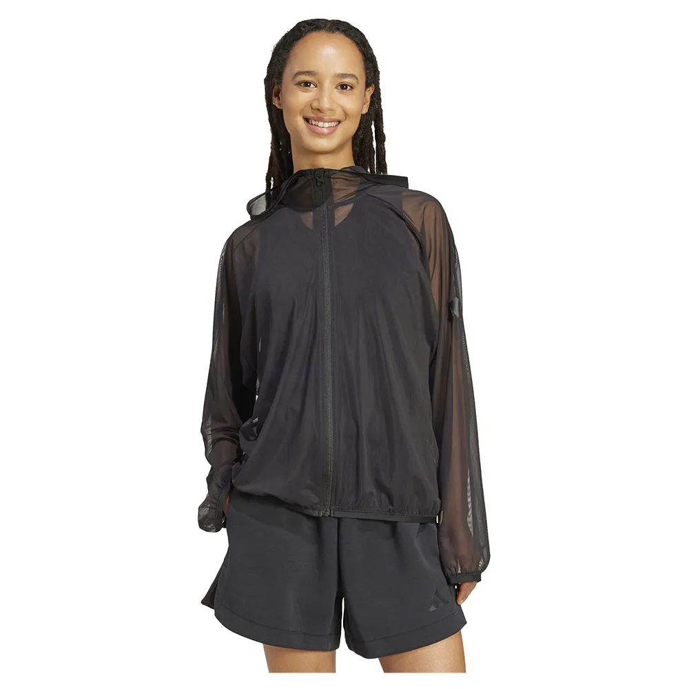

Толстовка adidas All SZN Soft Lux Mesh full zip, черный