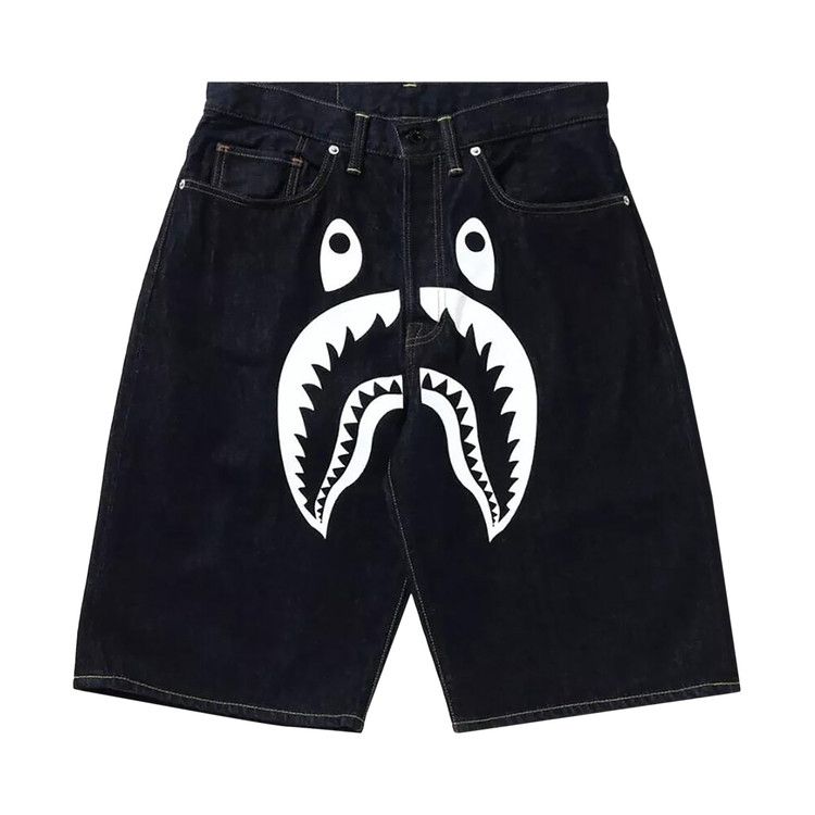

Шорты BAPE Shark Denim Shorts, Navy/White