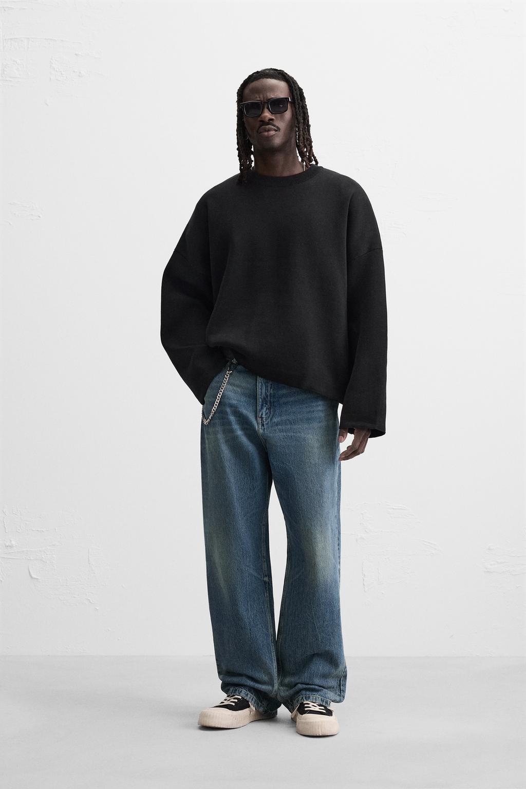 

Свитер свободного кроя ZARA, черный