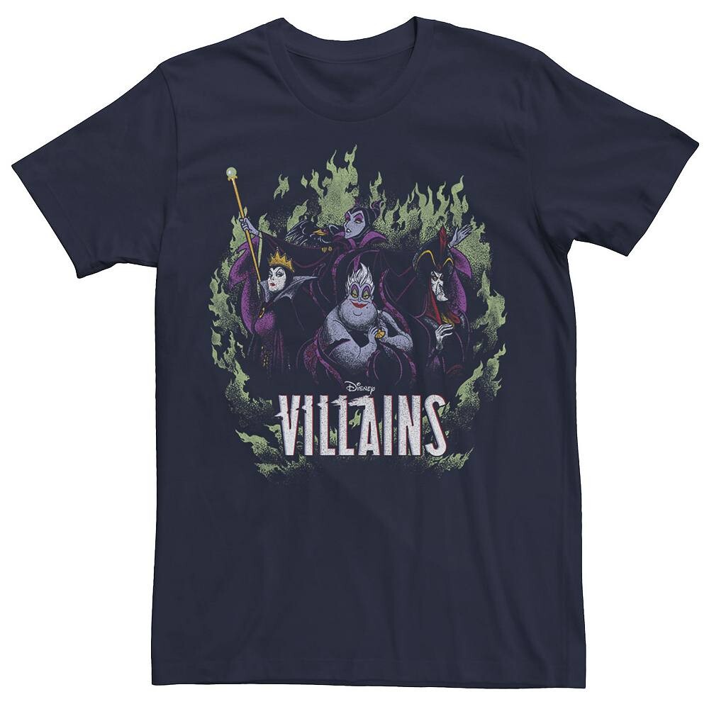 

Мужская футболка Disney's Villains Green Flame Group Shot, темно-синий