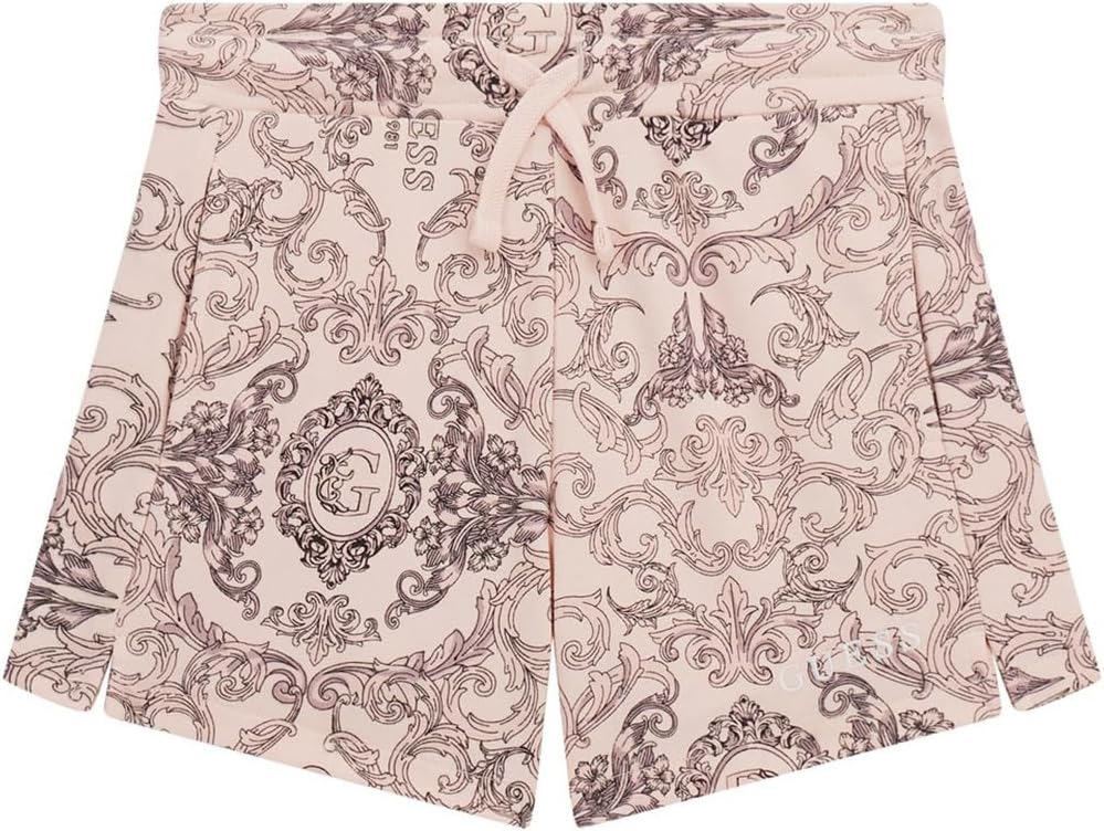 

GUESS Женские эко шорты для активного отдыха с принтом по всей поверхности, Baroque Florals Pink