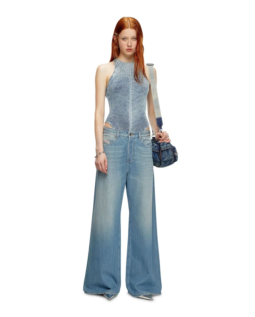 

Женские джинсы клеш с заниженной талией Diesel, синий