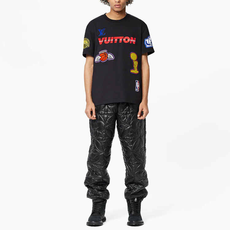 Футболка мужская Nba x Louis Vuitton с принтом, черный — фото 2