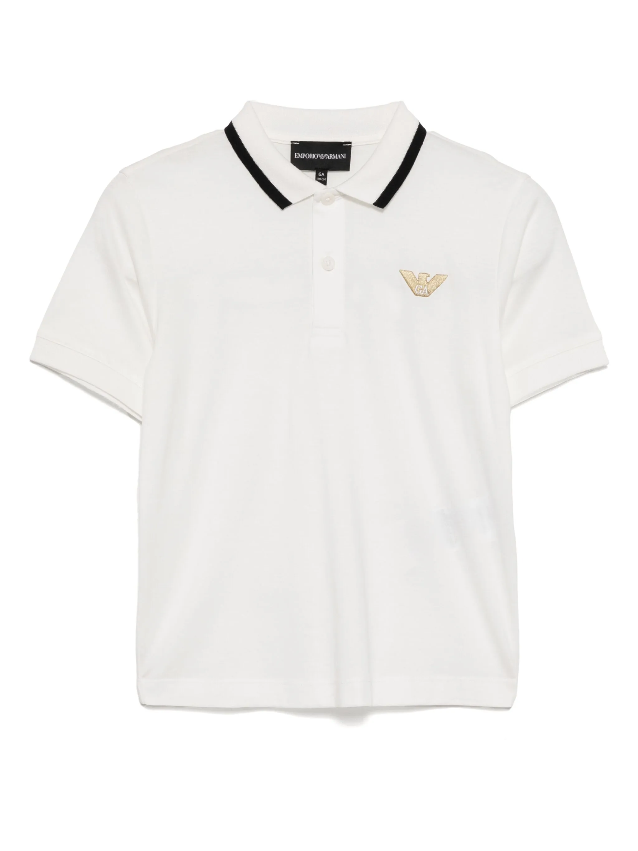 

Рубашка поло с нашивкой-логотипом Emporio Armani Kids, белый