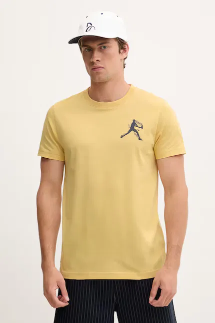 Футболка с принтом и кепкой Lacoste, желтый