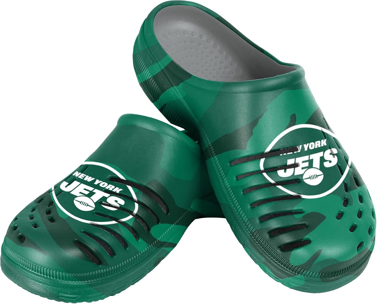 

Мужские садовые водные сандалии FOCO с логотипом команды NFL, обувь, тапочки, сабо, New York Jets 11-12 Tonal Camo