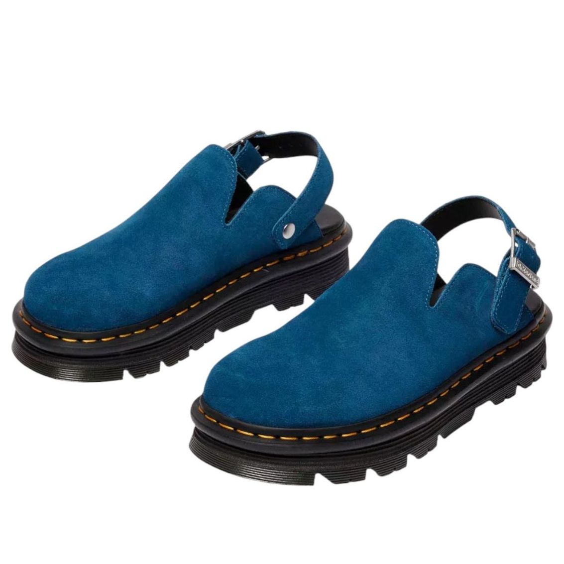 Мюли Dr. Martens Zebzag из замши, цвет «Нептун синий» — фото 3