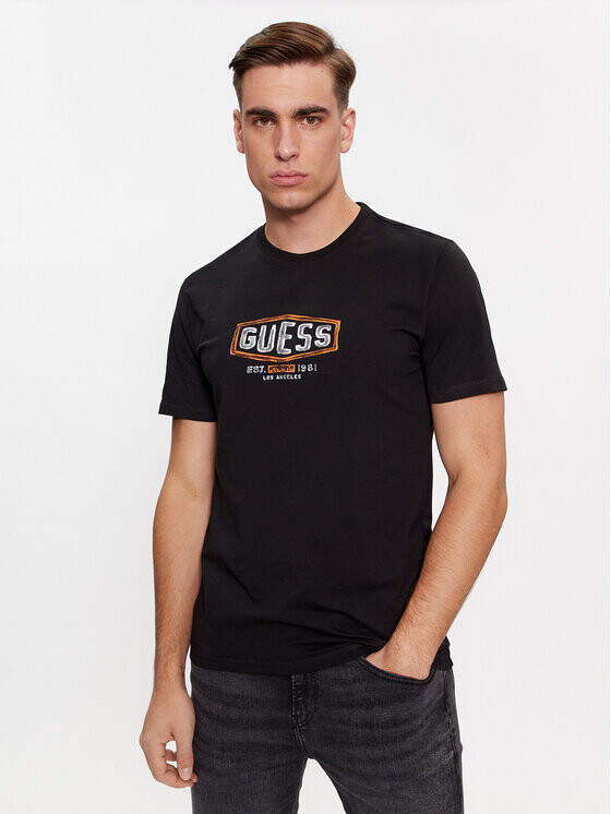 

Футболка узкого кроя Guess, черный