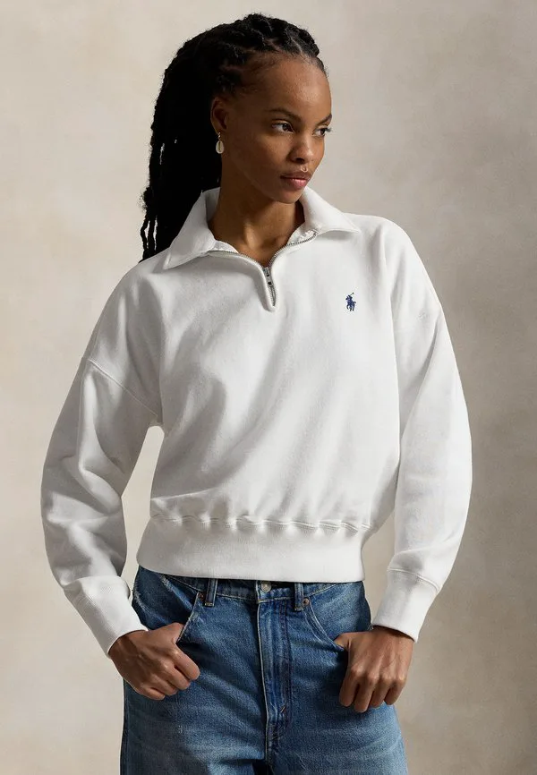 

Флисовая толстовка с застежкой-молнией до середины груди Polo Ralph Lauren, White, Белый, Флисовая толстовка с застежкой-молнией до середины груди Polo Ralph Lauren, White