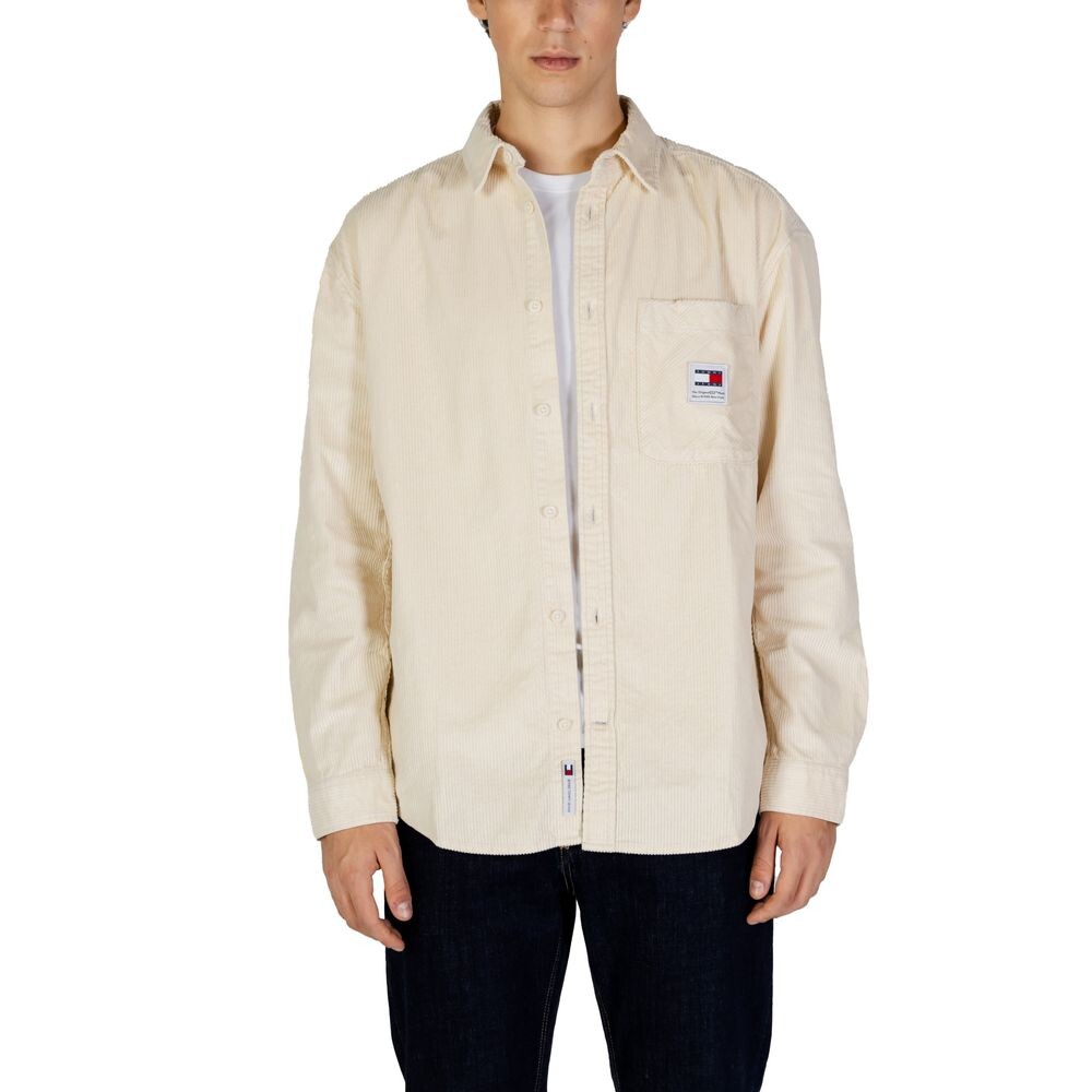 

Бежевая рубашка из органического хлопка Tommy Jeans