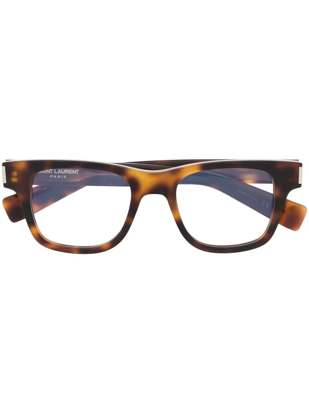 

Очки в квадратной оправе черепаховой расцветки Saint Laurent Eyewear, коричневый