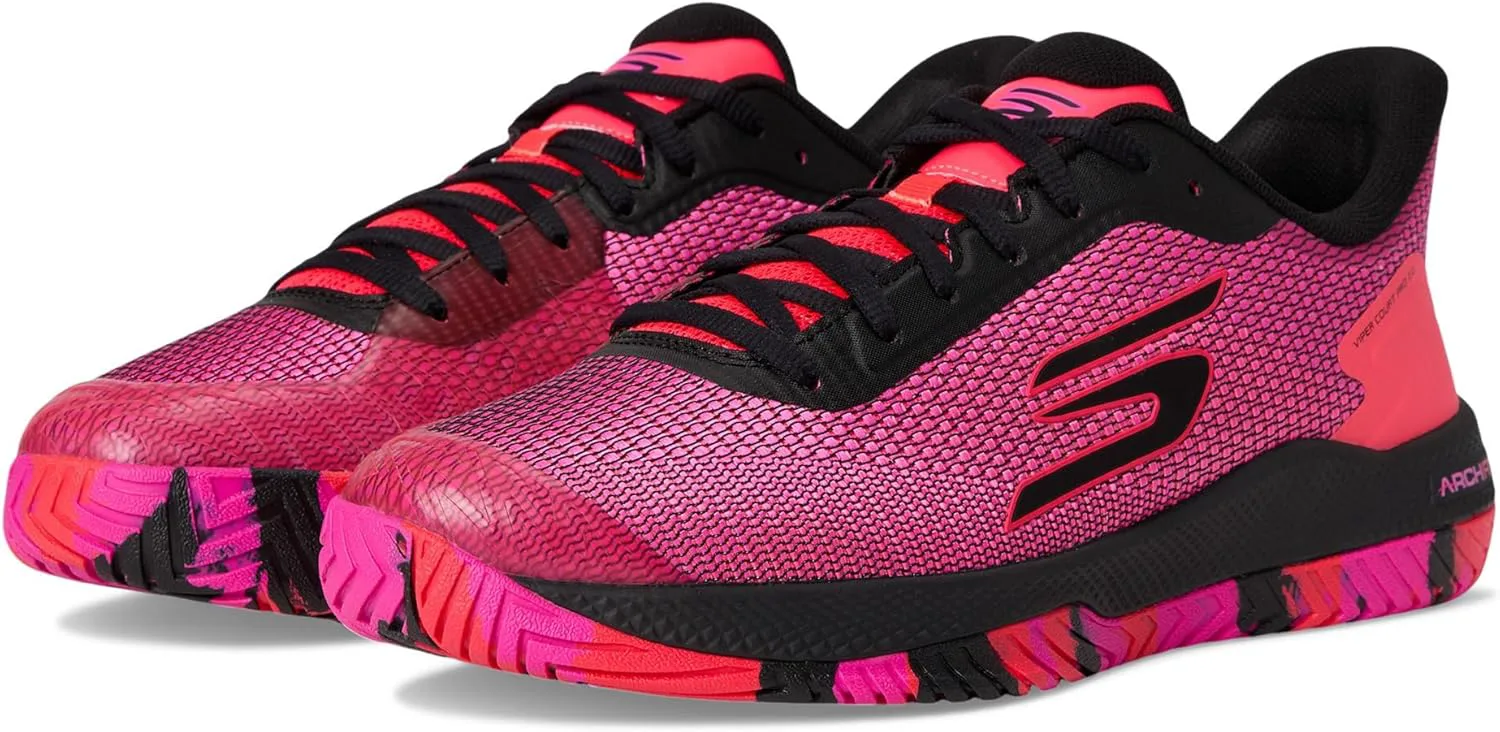 Кроссовки Skechers для мужчин Pickleball Viper Court Pro 2.0, черный/розовый
