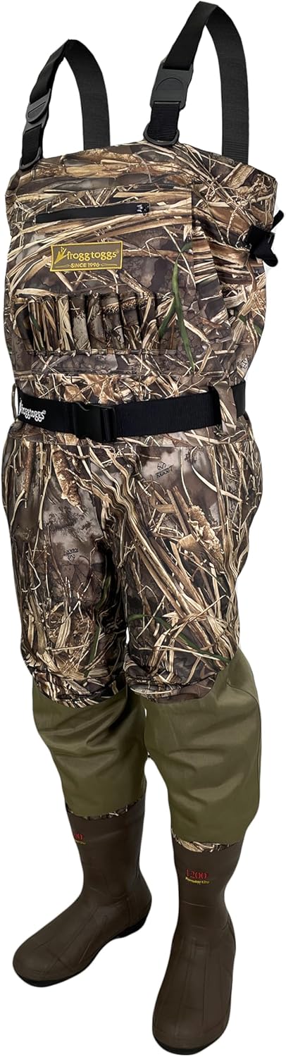 

Мужские забродные штаны FROGG TOGGS Grand Refuge 2.0, обычного размера, водонепроницаемые, дышащие и утепленные, для охоты, Realtree Max-7
