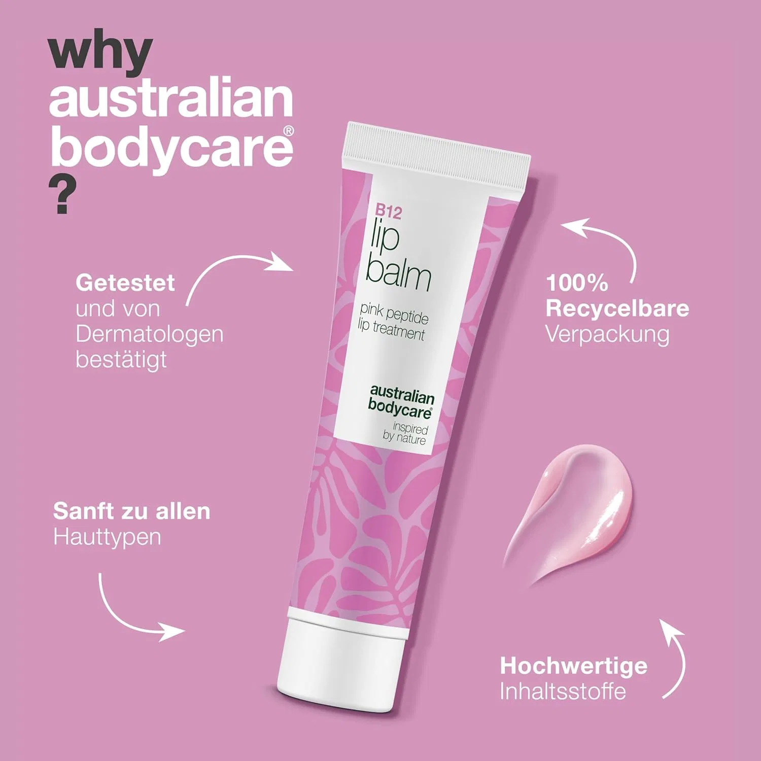 Бальзам для губ B12 с пептидами для гладких и полных губ Australian Bodycare — фото 4
