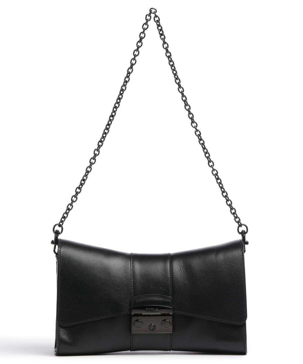 

Сумка через плечо metropolis remix s из мелкозернистой кожи Furla, черный