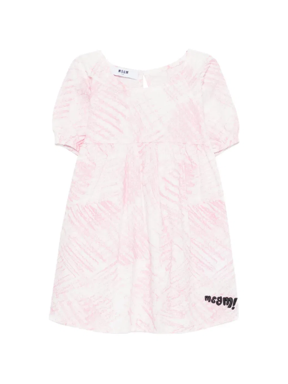 Платье с вышитым логотипом Msgm Kids, белый