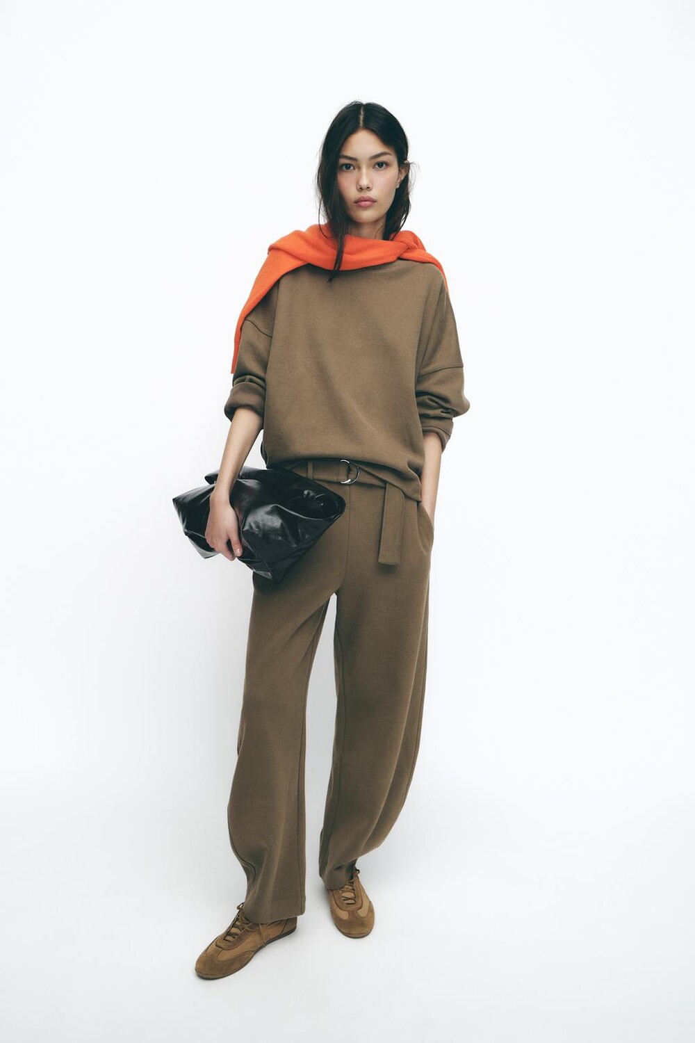 

Мягкая толстовка оверсайз ZARA, кэмел