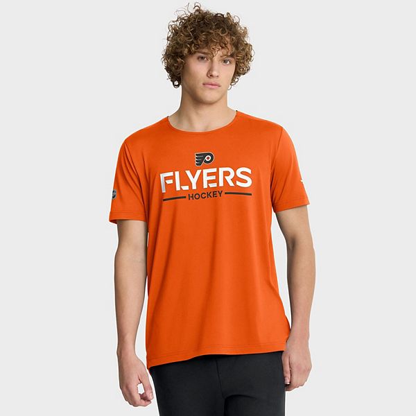 

Мужская оранжевая футболка philadelphia flyers authentic pro rink tech Fanatics