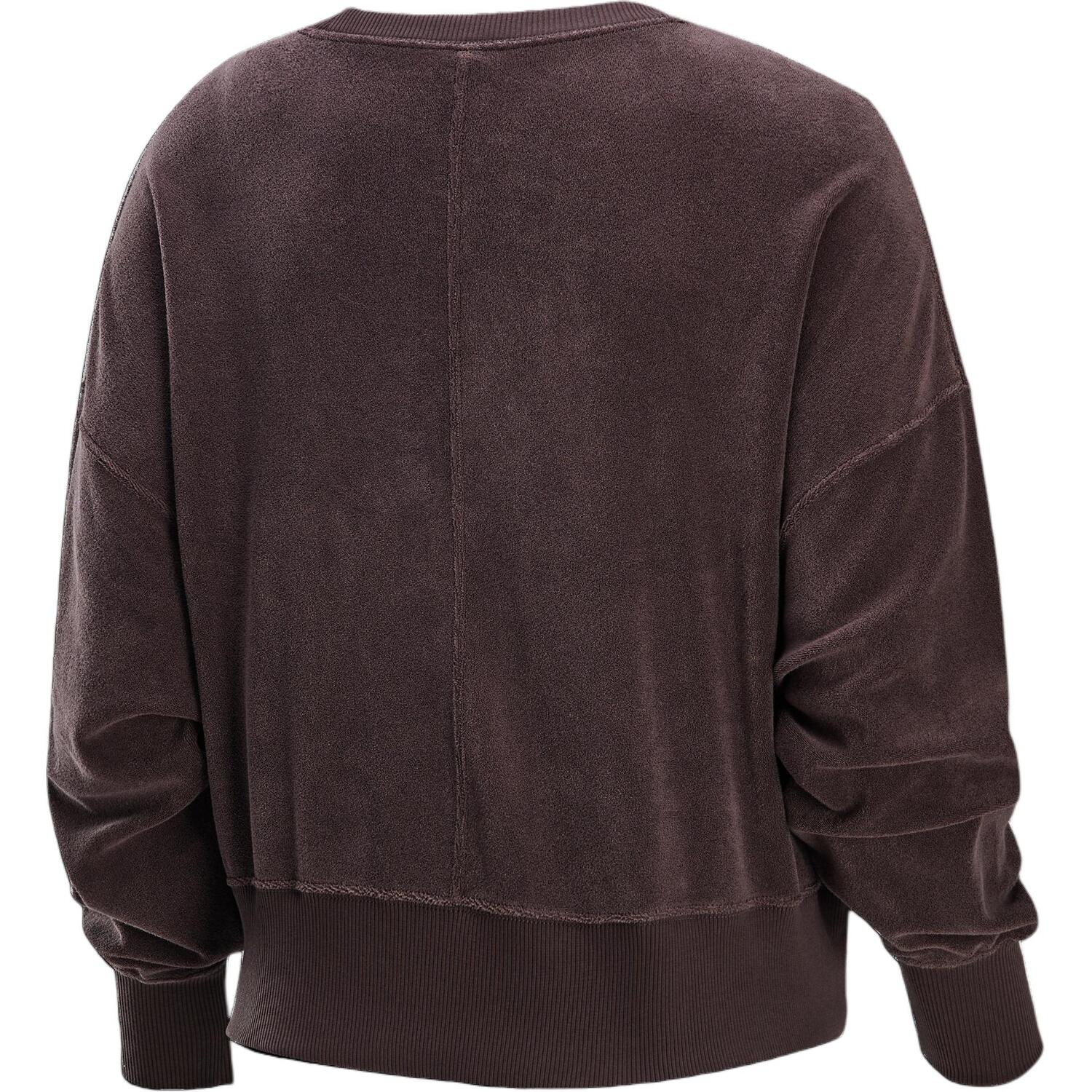Толстовка Court Heritage женская Baroque Brown/Light Rosewood Umber/Velvet Brown Nike, коричневый/светло- розовый — фото 4