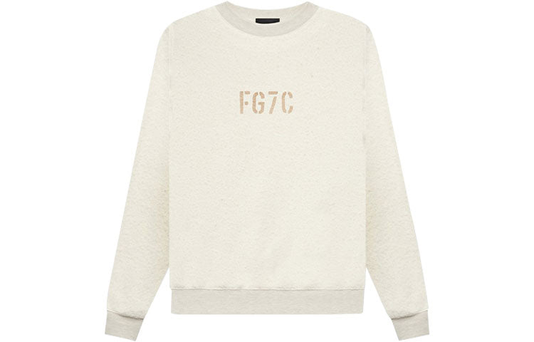 Fear of God Толстовка с круглым вырезом "Страх Божий наизнанку" цвета "кремовый меланж" — фото 2