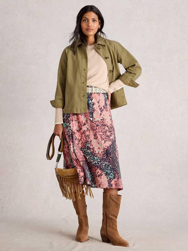 

Джинсовая куртка Eden расслабленного кроя White Stuff, Khaki