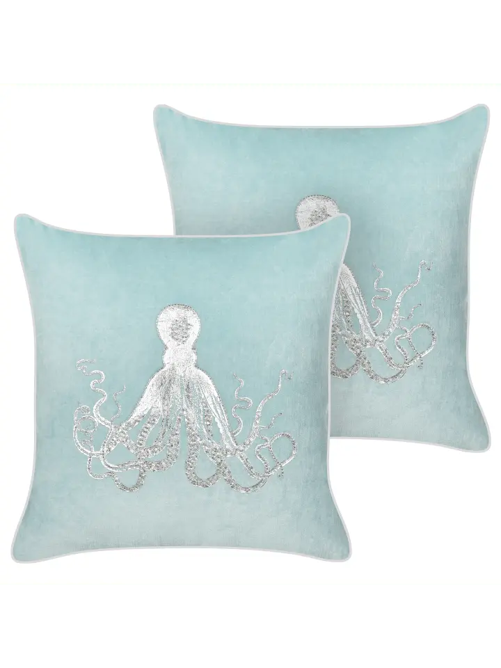 

Декоративная подушка Beliani 2er Set Deko LAMINARIA, цвет blau/silber