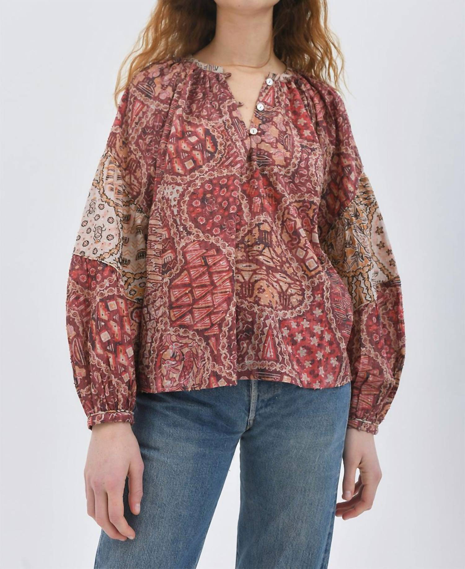 

Блузка из органического хлопка Ivy в цвете Cairo Red CHUFY