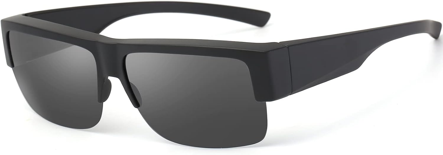 

Солнцезащитные очки CAXMAN Fit Over Glasses для мужчин и женщин, поляризованные линзы, 100% защита от УФ-излучения, Matte Black Frame(tr90)/ Super Dark Category 4 Lens | Medium Sized | Frame Height: 46mm/1.85inch