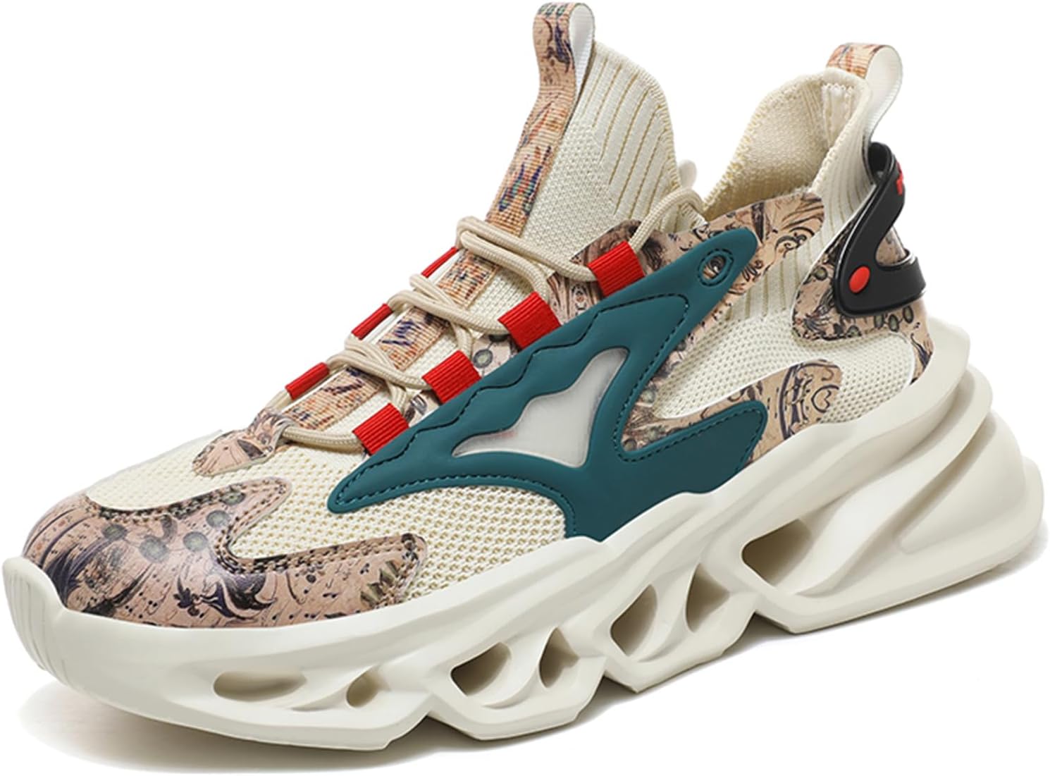 

Кроссовки для бега Abborora для мужчин, спортивные, модные, легкие, дышащие, с сеткой, для тенниса и ходьбы, бежевый